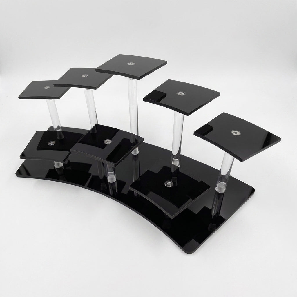 8/10-Tier Acrylic Display Riser Shelf — Layered Stand for Action Figures, Perfume & Desserts