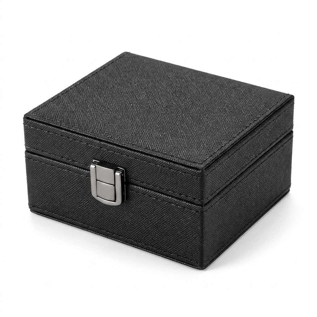 Cross-Pattern RFID Signal-Blocking Leather Key Organiser — Small & Large