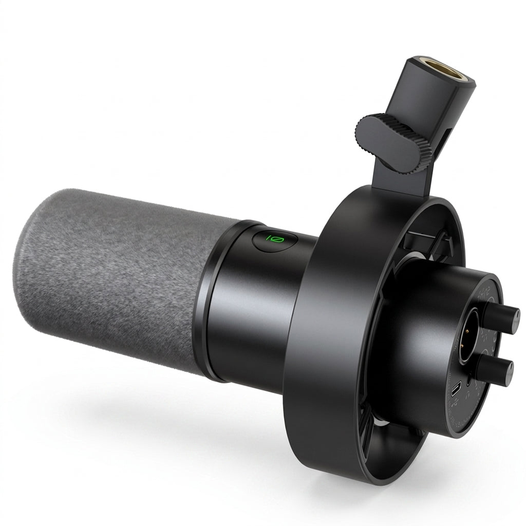 USB/XLR Dynamic Desk Microphone with Shock Mount, Touch Mute & Headphone Monitoring - K688