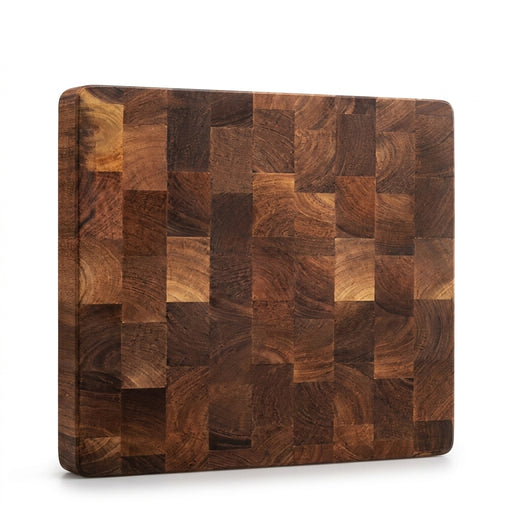 Thick Acacia Double‑Sided Checkerboard Wooden Cutting Board – Non‑slip