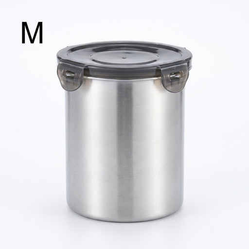 Stainless Steel Airtight Food Storage Jar — 500ml / 900ml / 1400ml, Sealed Canister with Locking Clamp