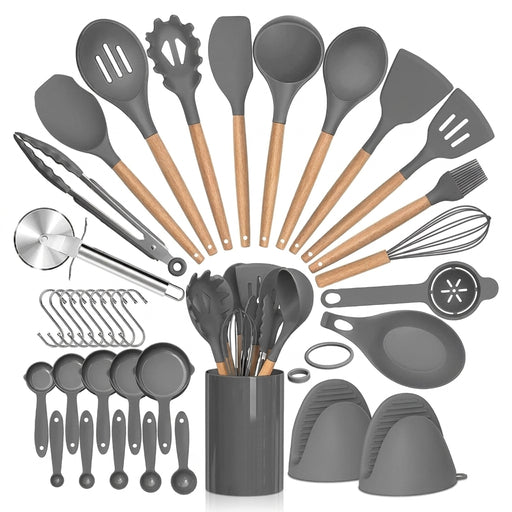 36-piece Silicone Cooking Utensil Set with Holder
