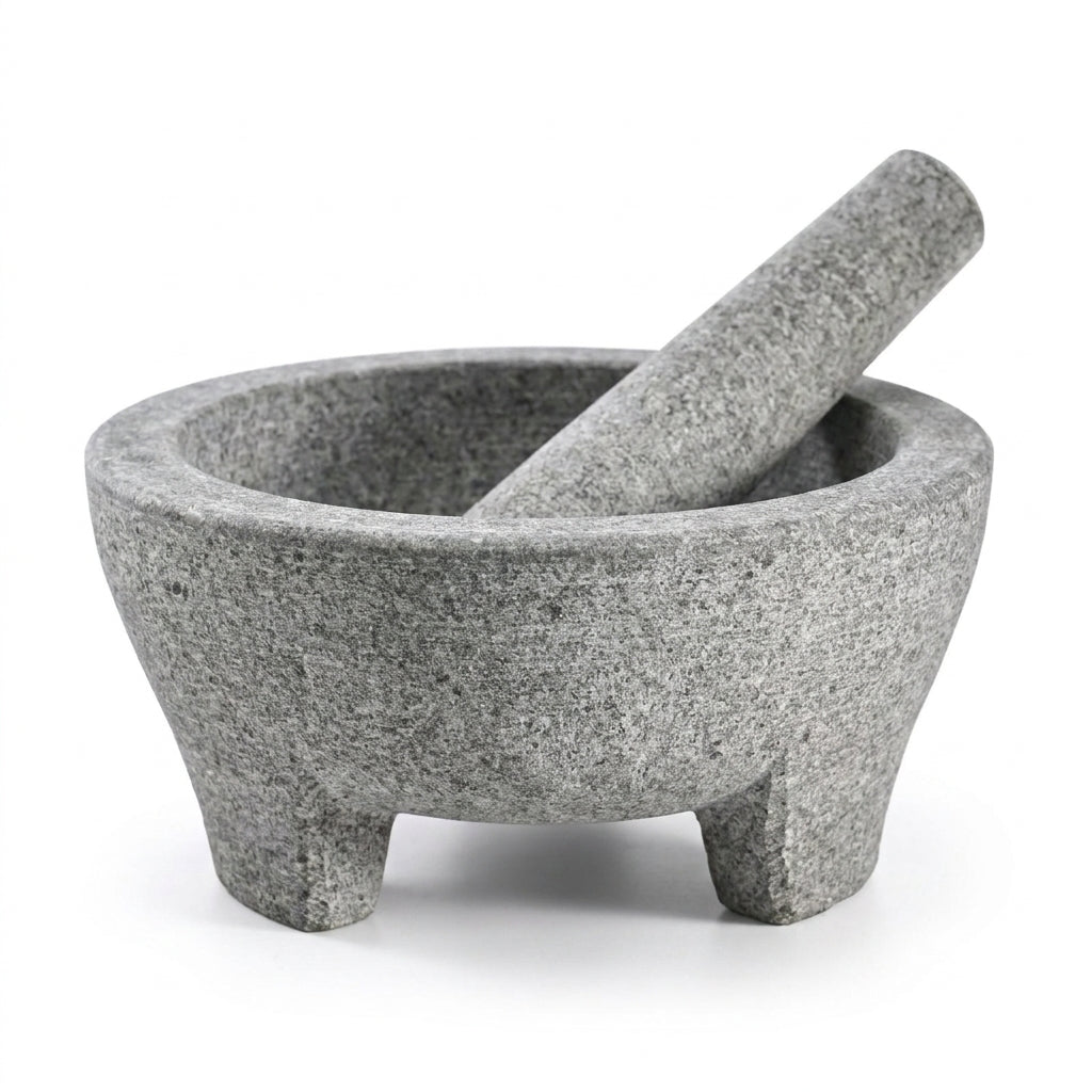 Natural Granite Mortar and Pestle for Spices, Pastes and Guacamole