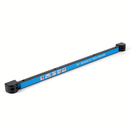 Heavy-Duty Magnetic Tool Rack with Blue Label Slots and Tool Holders, 8–24 Inches