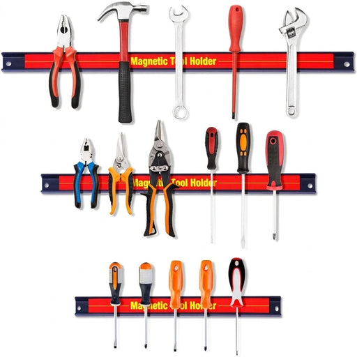 Heavy-Duty Magnetic Tool Holder Bar for Wall-Mounted Storage