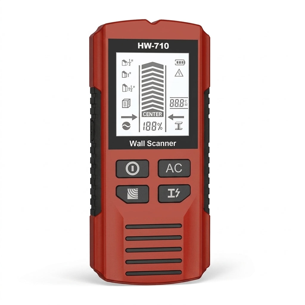 6-in-1 Wall Scanner for Wood and Metal Studs, Metal and Live AC Wires