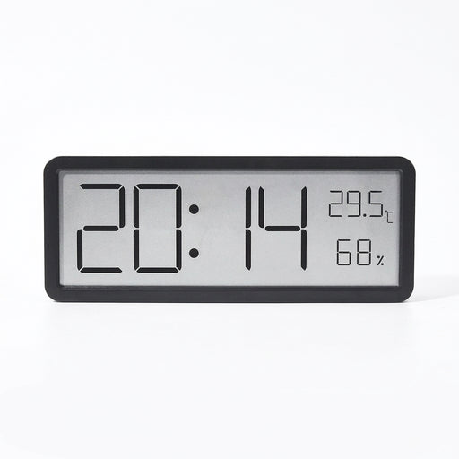 Digital LCD Wall Clock with Temperature, Humidity and Date Display