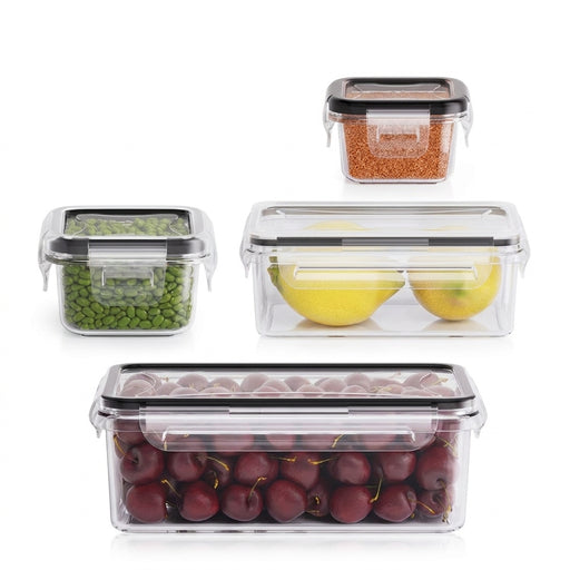 8-Piece BPA-Free Airtight Food Storage Container Set with Locking Lids