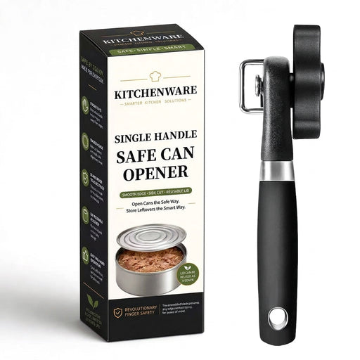 Manual Safety Can Opener and Bottle Opener – Black